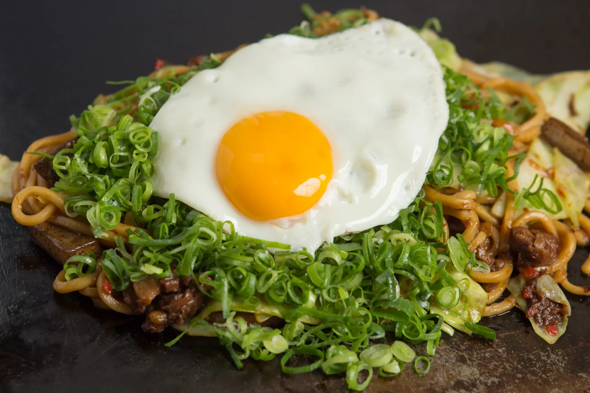 Haikara Yakisoba. A signature dish made with beef tendon and konjac simmered for over four hours.