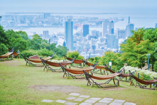 神戸の景色を眺めならリゾート気分を
神戸布引ハーブ園／ロープウェイ