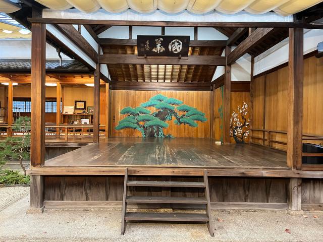 Noh stage inside the restaurant