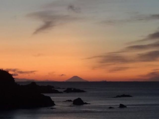 Mt. Fuji can be seen on clear days. A treasured sight.