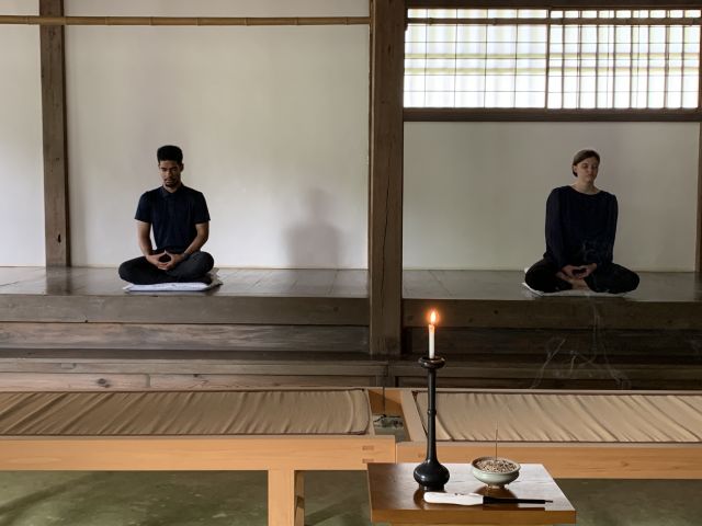 Meditation experience guided by a Zen monk