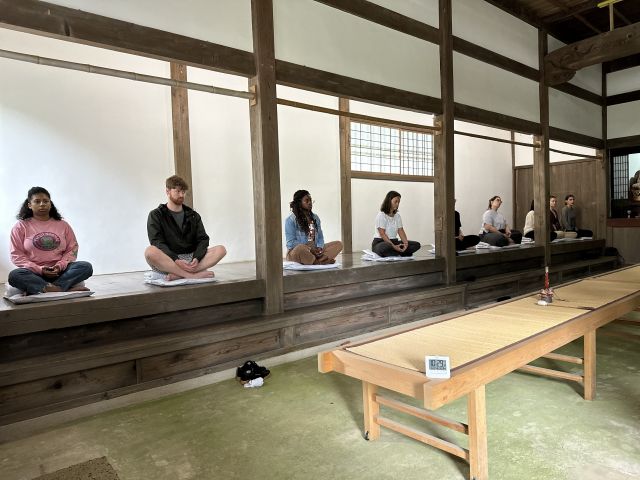 Meditation experience guided by a Zen monk