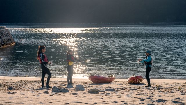 A Noctiluca Night Tour on a Sea Kayak (practice) 2