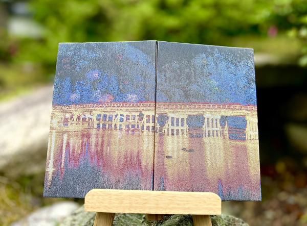 Togetsukyo Bridge photo-weaving goshuin stamp book