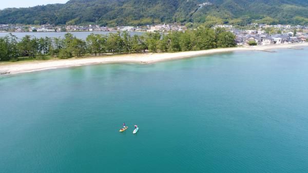 天橋立の地曳き網のビーチ