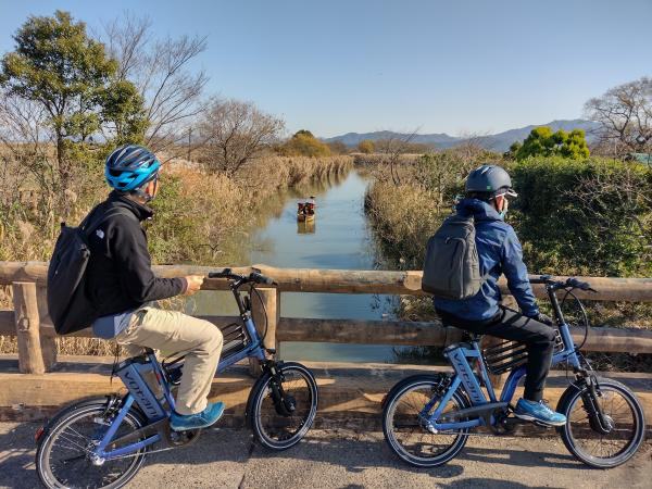 Cycling around Omi on an electric assist bicycle - 25 km of Nishinoko Lake & Omihachiman cycling