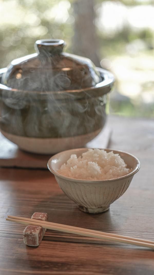 Rice cooked in earthenware pot