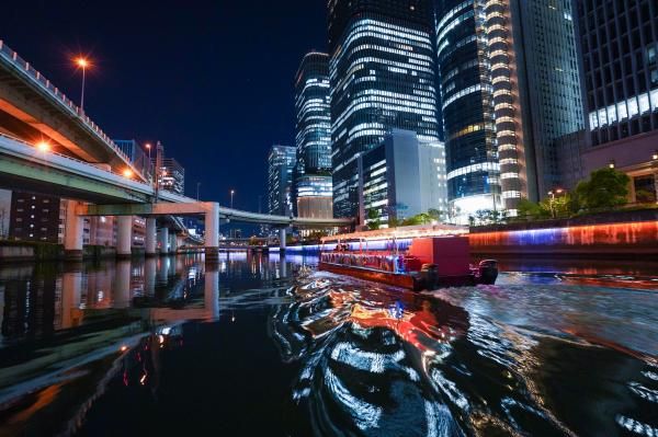 Boat and night view