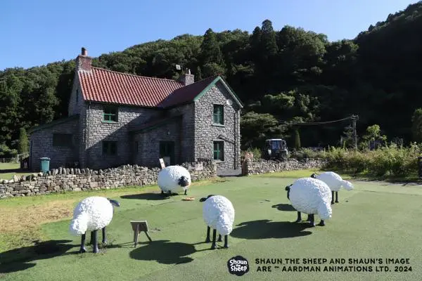 Shaun the Sheep Farm Garden exterior
SHAUN THE SHEEP AND SHAUN'S IMAGE ARE TM AARDMAN ANIMATIONS LTD. 2024