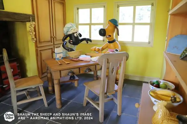 Shaun the Sheep Farmhouse interior
SHAUN THE SHEEP AND SHAUN'S IMAGE ARE TM AARDMAN ANIMATIONS LTD. 2024