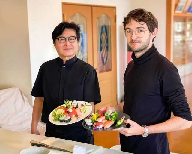 Kushikatsu & Sushi-Making Class w/ Tea Ceremony in Osaka