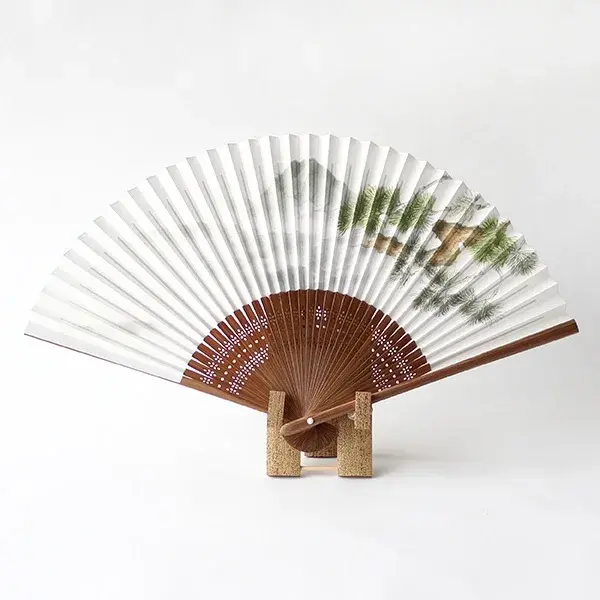 Kyoto Folding Fan "Pine and Mount Fuji"