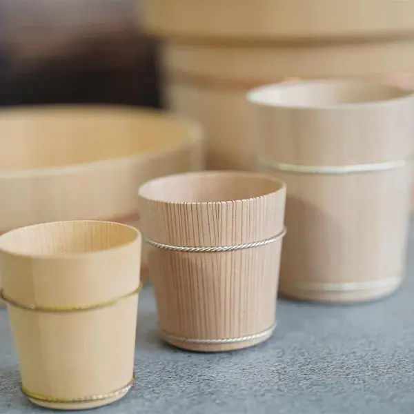 [SAKE CUP] YOSHINO CEDAR GUINOMI SAKE CUP (S) | KYO SASHIMONO (JOINERY)